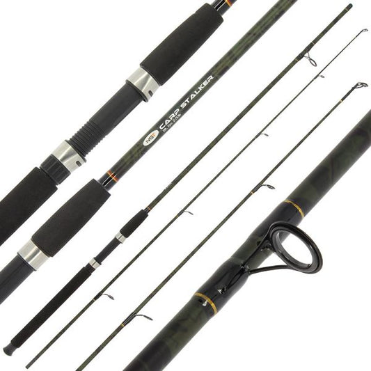 NGT Carp Stalker - 8ft, 2pc Stalking Rod in Camo - 2.4m un 2Lb testa kāts ar kamuflāžas rakstu