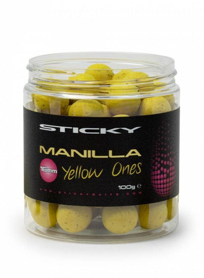 STICKY MANILLA YELLOW ONES , Dzeltenās Vaniļas peldošās boilas jeb Pop Up
