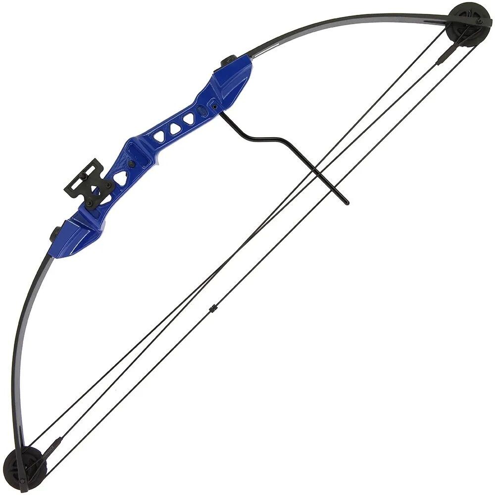 29LB Sonic Block Compound Bow Blue / Zils compound tipa loks ar 14kg atvilkšanas spēku + bultas (Youth Compound Bow)