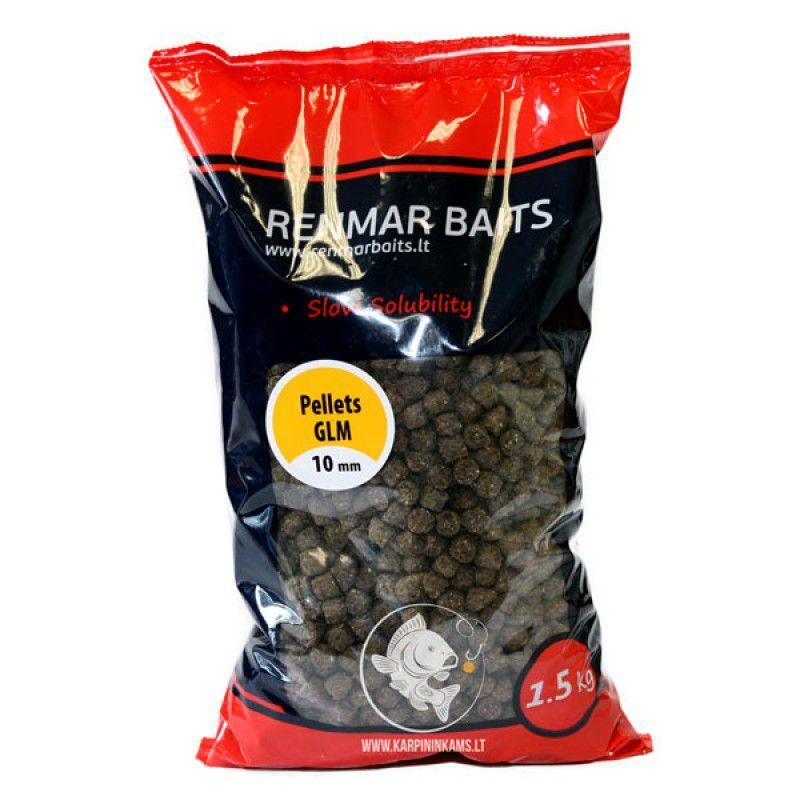 RENMAR GLM Pellets, Peletes - gliemeņu garšas - 7mm vai 10mm, 1.5kg