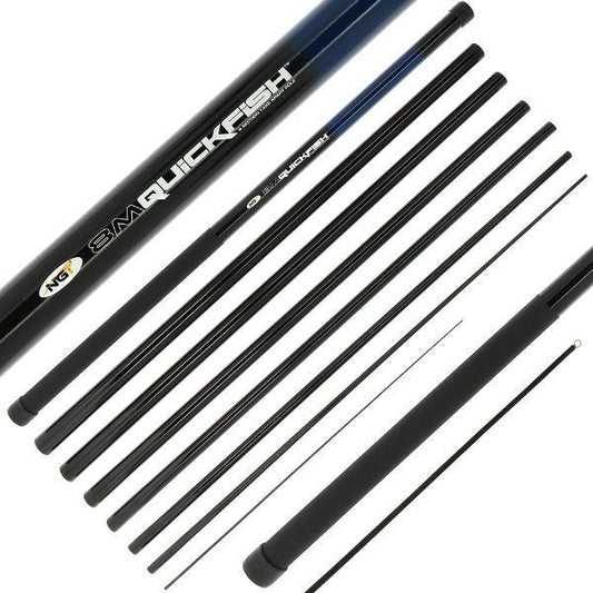 NGT QuickFish Pole - 8m Take Apart Pole / Izjaucama pludiņmakšķere