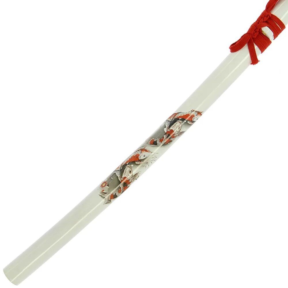 Koi dizaina zobens - Roku darinājums + statīvs, Hand Made Sword Set 374 Koi design