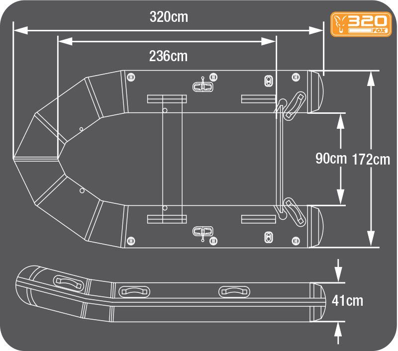 FOX 320 Green Boat with Aluminium Floor, 3,2m gara piepūšamā laiva ar Alumīnija grīdu