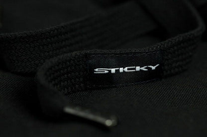 STICKY BLACK PULLOVER HOOD, Melna kapučjaka