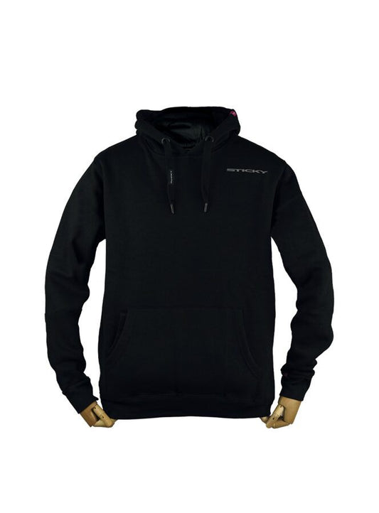 STICKY BLACK PULLOVER HOOD, Melna kapučjaka