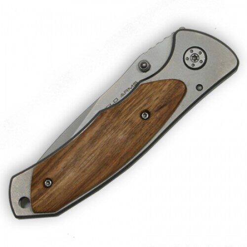 Anglo Arms wooden lock knife, Elegants atveramais slēdzamais nazis koka rokturi + ietvars