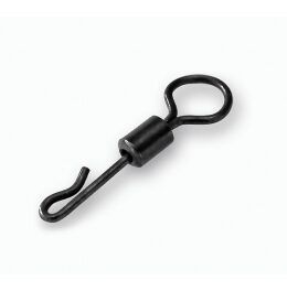 Griezulis CZ Heli/chod swivel #4 (10 pcs) Matte black