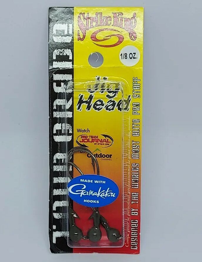 Strike King TOUR GRADE JIG HEAD 1/4OZ - 7g / Džiga galvas ar āķi , 3gb. Black/Melna