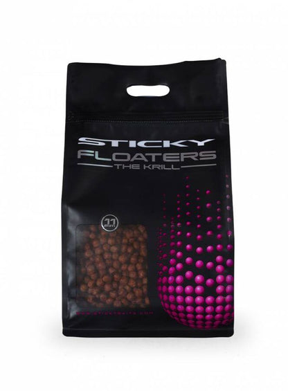 STICKY THE KRILL FLOATERS, Peldošās Krila garšas peletes - 6mm, 11mm - 3kg