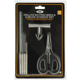 NGT Deluxe 6pc stainless steel baiting tools, 6 daļ. komplekts - adatas, urbītis, šķēres, mezglu vilcējs