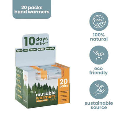 Haago Atkārtojami lietojams Roku sildītājs (Pāris), roku un pirkstu sildītāji - Reusable Hand warmers