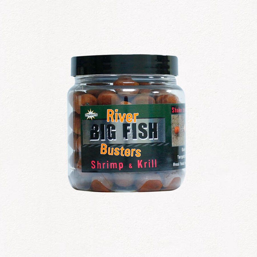 Dynamite Big Fish River Busters Hookbaits – Shrimp & Krill, Garnele un krils āķa ēsmas