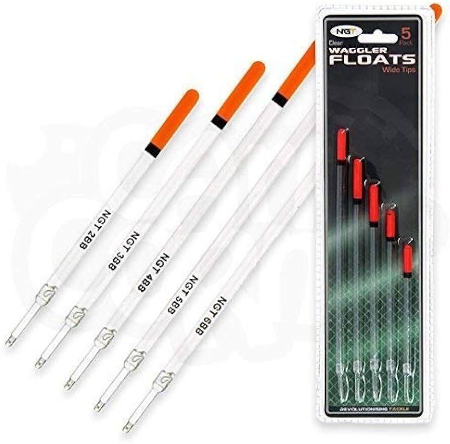 NGT Clear Waggler Floats Wide Tips / 5gab