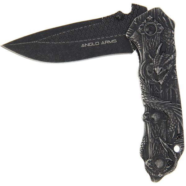 Anglo Arms Dragon lock knife,  saliekamais nazis ar pūķa 3D emblēmu