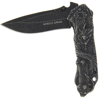 Anglo Arms Dragon lock knife,  saliekamais nazis ar pūķa 3D emblēmu