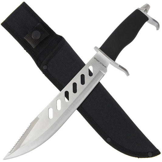 Nerūsējoša tērauda Medību nazis ar gumijas rokturi, 15" Knife with Rubber Handle