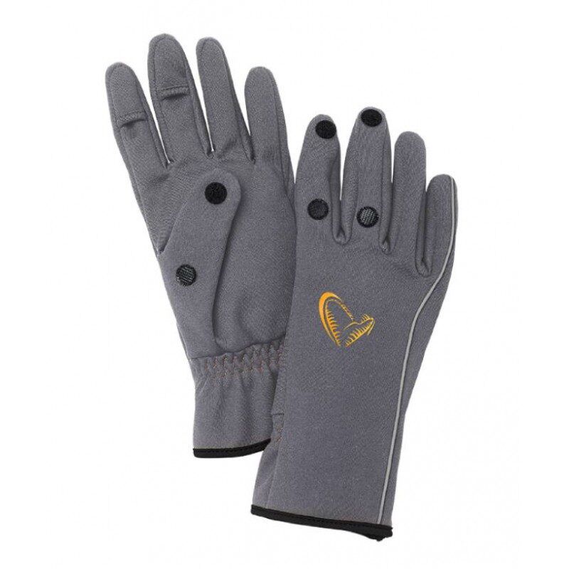 Cimdi Savage Gear Softshell Glove M Grey