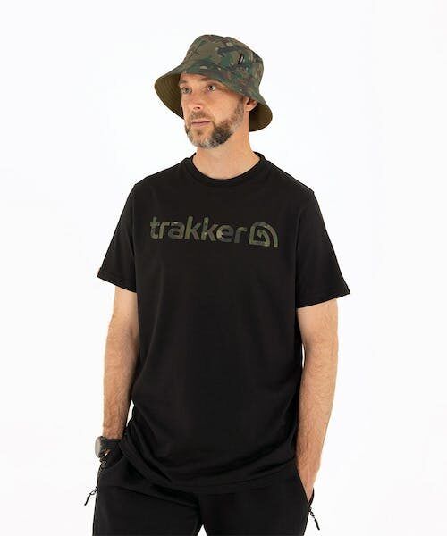 Trakker CR Logo T-Shirt Black Camo , Melnas kamuflāžas Logo apdrukas T-krekls - dažādi izmēri