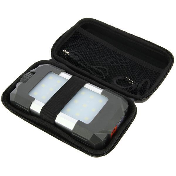 NGT 21 balta + 6 sarkanas LED lampiņu gaismeklis ar 10400mAh Powerbank bateriju, 500 Lumen LED Light .