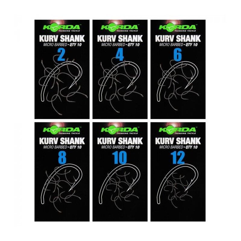 KORDA Kurv shank izliektie āķi - dažādi izmēri