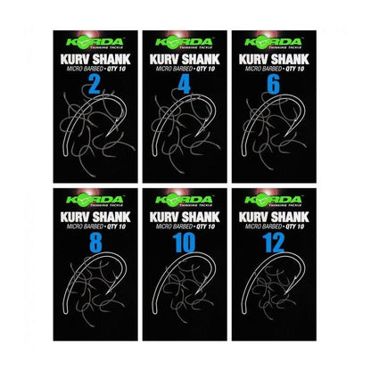 KORDA Kurv shank izliektie āķi - dažādi izmēri