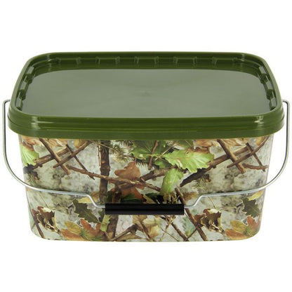 NGT Camo 5 Litre Square Bucket 5L kantains spainis kamuflāžas krāsā