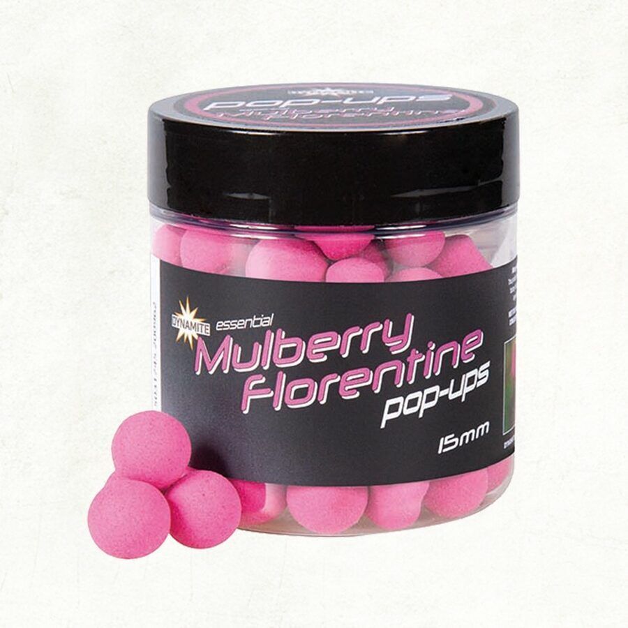 Mulberry Florentine Fluro Pop-ups 12mm un 15mm - Dynamite baits - plūškoka pop up