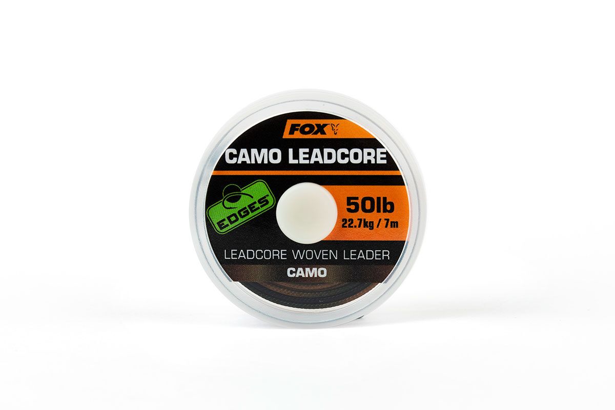 FOX EDGES CAMO LEADCORE, Kamuflāžas svina aukla sistēmām, 50Lb/22.7kg - 7m un 25m