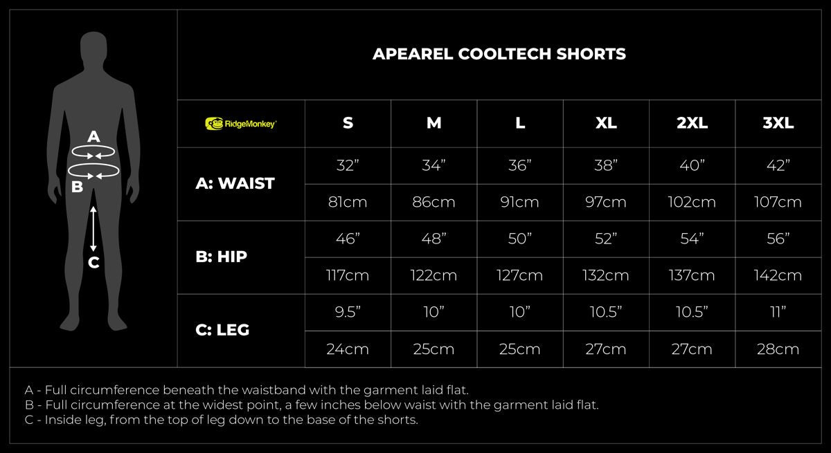 Ridge Monkey APEarel CoolTech Shorts, Šorti ar kabatām Zaļi vai pelēki