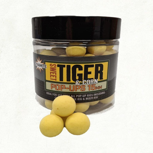 Sweet Tiger & Corn Pop-Ups 15mm - Dynamite baits, Saldā tīģerrieksta un kukurūzas pop up