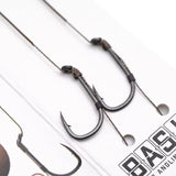 Pavadiņas KORDA BASIX Ready Tied Hair Rigs Wide Gape Barbless