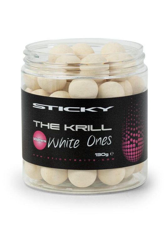STICKY THE KRILL WHITE ONES WAFTERS, Baltās Krila puspeldošās boilas jeb Vafteri