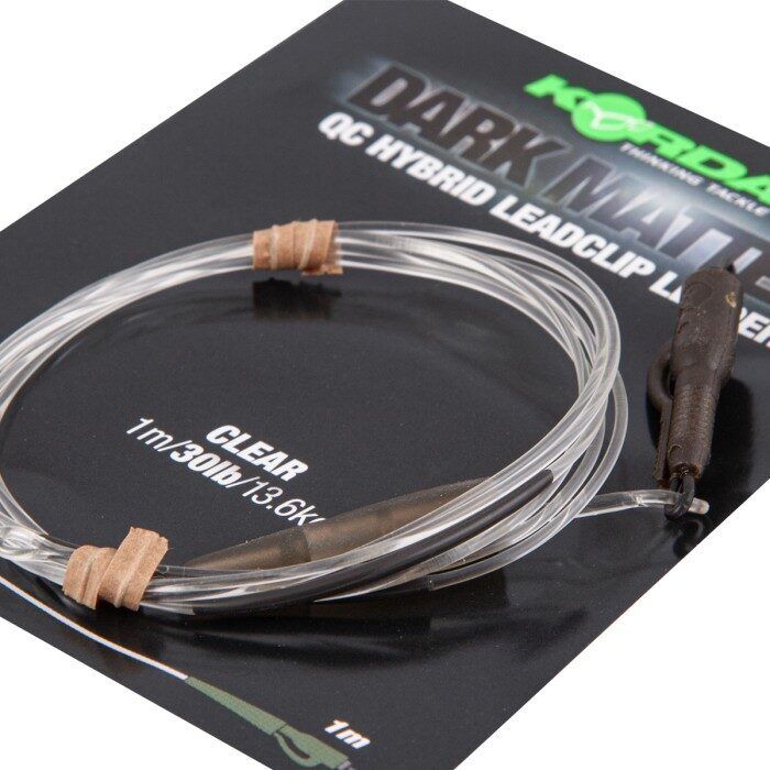 Korda Dark Matter Leader QC Hybrid Clip clear 1m 40lb