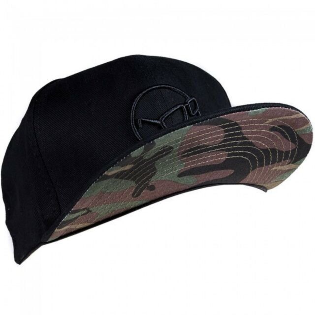 KORDA Brockman Snap Back Cap, Melna cepure ar taisno nagu