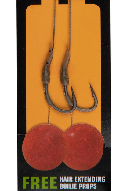 FOX CURVE SHORT FLUORO D-RIGS, gatavās pavadas ar izliekto āķi