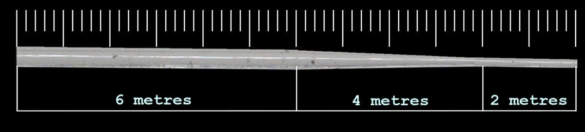 Katran GALAXY Taper Mono Shock Leader Long Cast, Šoklīderis tālmetieniem 5gab x 12m