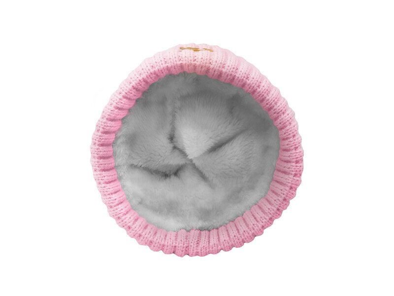 Delphin Women's winter hat / Siltā ziemas cepure ar vilnu rozā krāsā dāmām