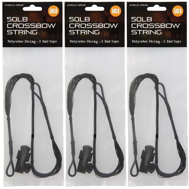 Anglo Arms Crossbow Strings 50lb atvilkšanas spēka arbaleta rezerves stiegras komplekts