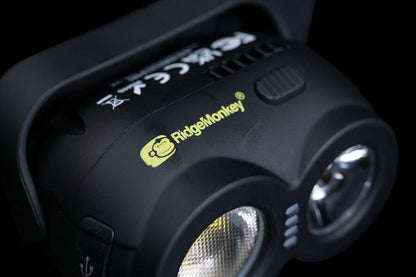 Ridge Monkey VRH150X USB Rechargeable Headtorch, Galvas lukturis darbojas līdz 360 stundām