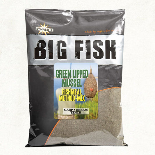 Dynamite Big Fish Green Lipped Mussel Method Mix, GLM maltā barība 1,8kg - IZPĀRDOŠANA