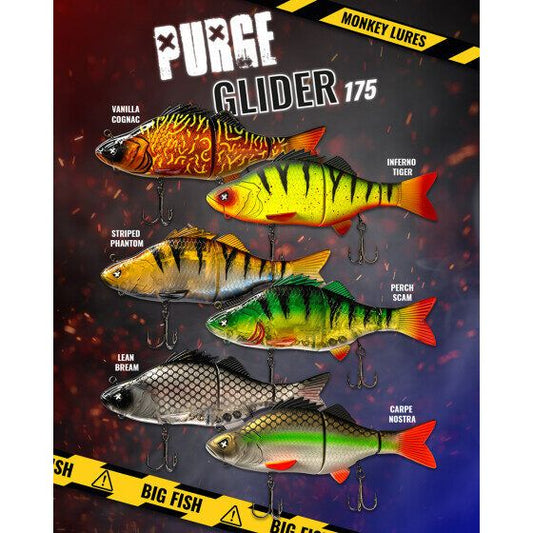 Monkey Lures Purge Glider 175 , Gumijas mānekļi