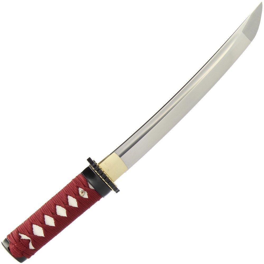 Ziedu dizaina Tanto zobens - Roku darinājums + statīvs / Hand Made Tanto Sword Set 149 Blossom design