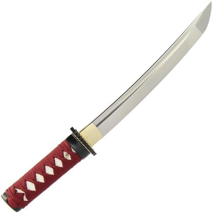 Ziedu dizaina Tanto zobens - Roku darinājums + statīvs / Hand Made Tanto Sword Set 149 Blossom design