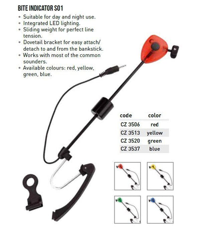 Carp Zoom Bite Indicator S01, Indikators svingeris ar LED gaismu