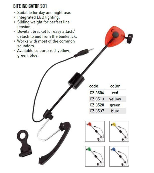 Carp Zoom Bite Indicator S01, Indikators svingeris ar LED gaismu