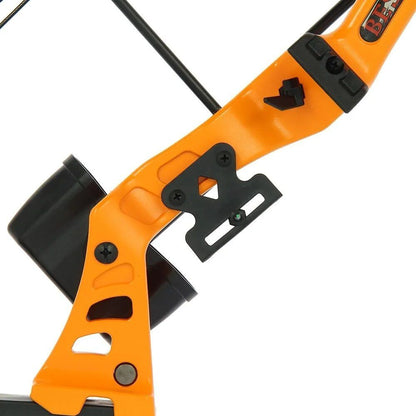 25LB Besra Compound Bow in Orange, Oranžs compound tipa loks ar 12kg atvilkšanas spēku + bultas