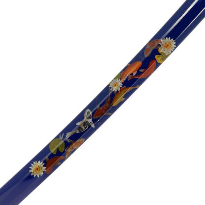 Zen Koi karpu dizaina zobens - Roku darinājums + statīvs, Hand Made Sword Set 455 Zen Koi Pond design