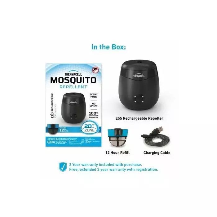 Thermacell E55 Elektriskais bezvadu odu atbaidītājs - USB lādējams
