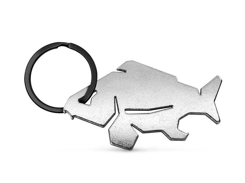 Key chain with a bottle opener Delphin CARPENER Silver