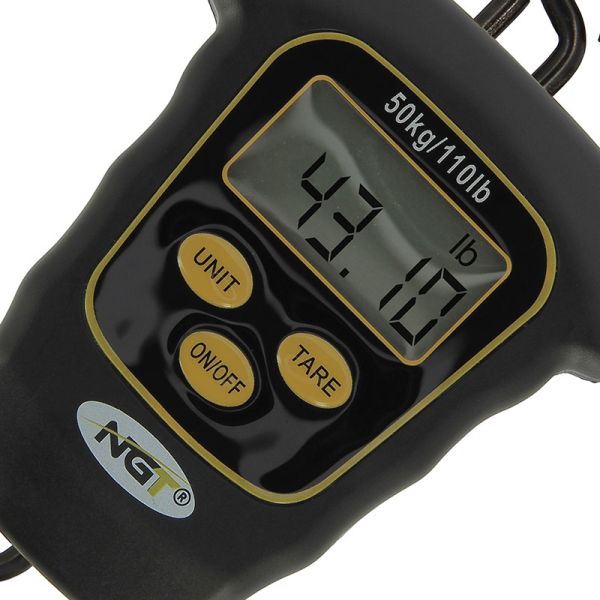 NGT Dynamic Scales - Digital 110lb / 50kg Svari zivju svēršanai, ar atlokāmiem rokturiem